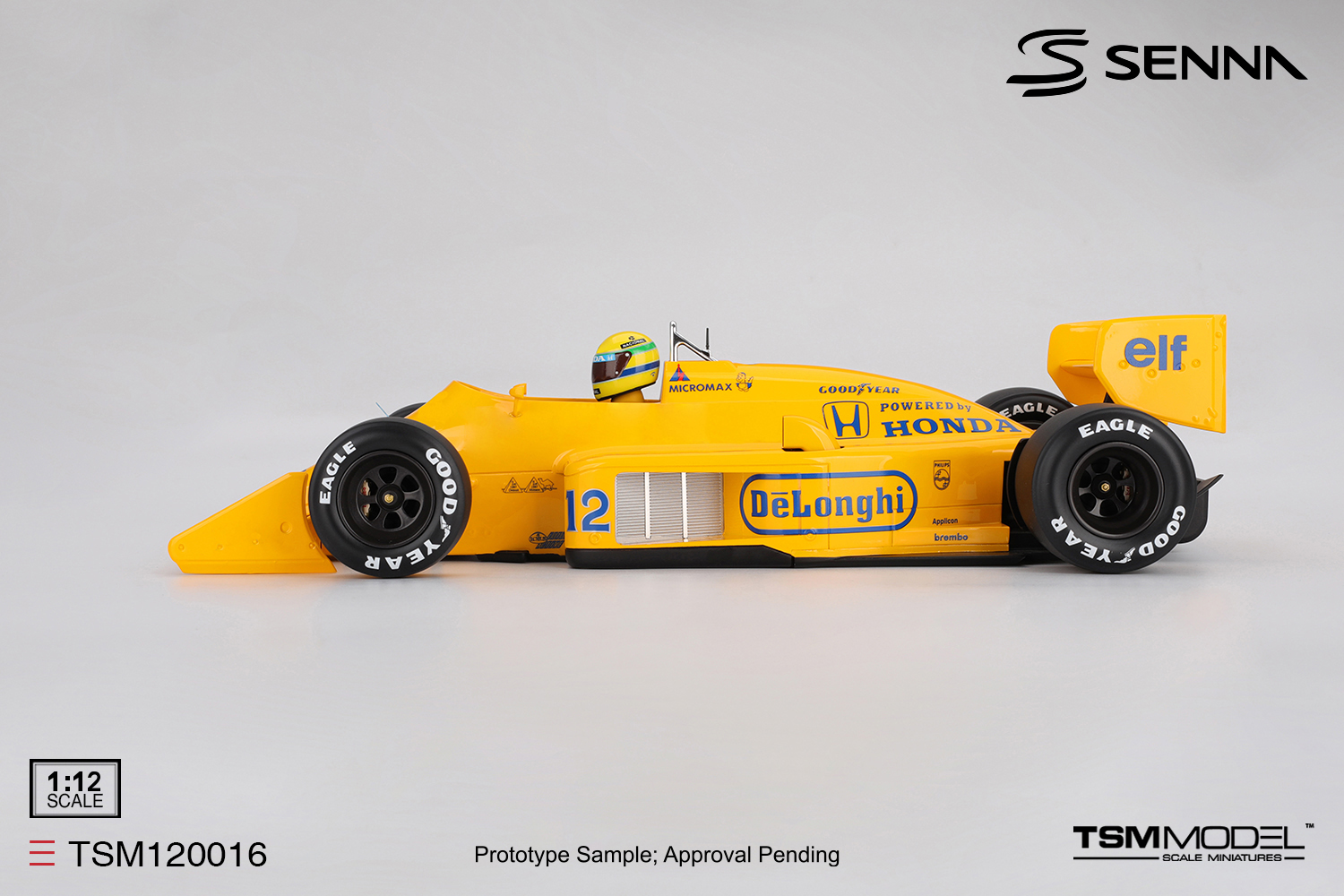 Lotus 99T #12 Ayrton Senna 1987 Vencedor GP Monaco 1987 1:12 TSM