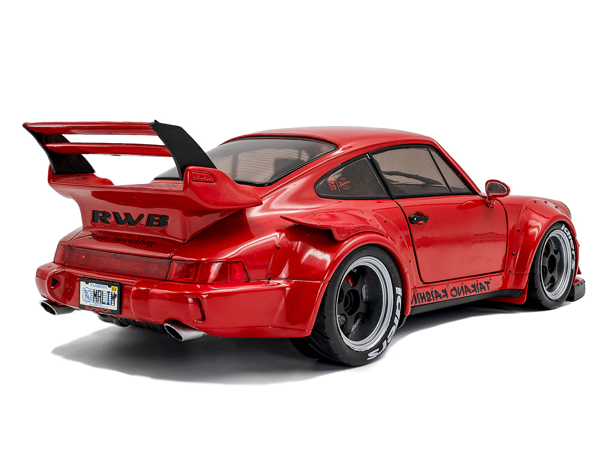 Porsche RWB Bodykit Taikano Kaishin 2024 1:18 Solido Vermelho - 20