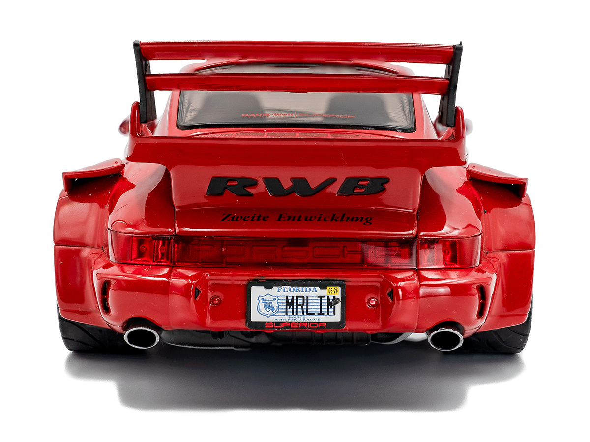 Porsche RWB Bodykit Taikano Kaishin 2024 1:18 Solido Vermelho - 20