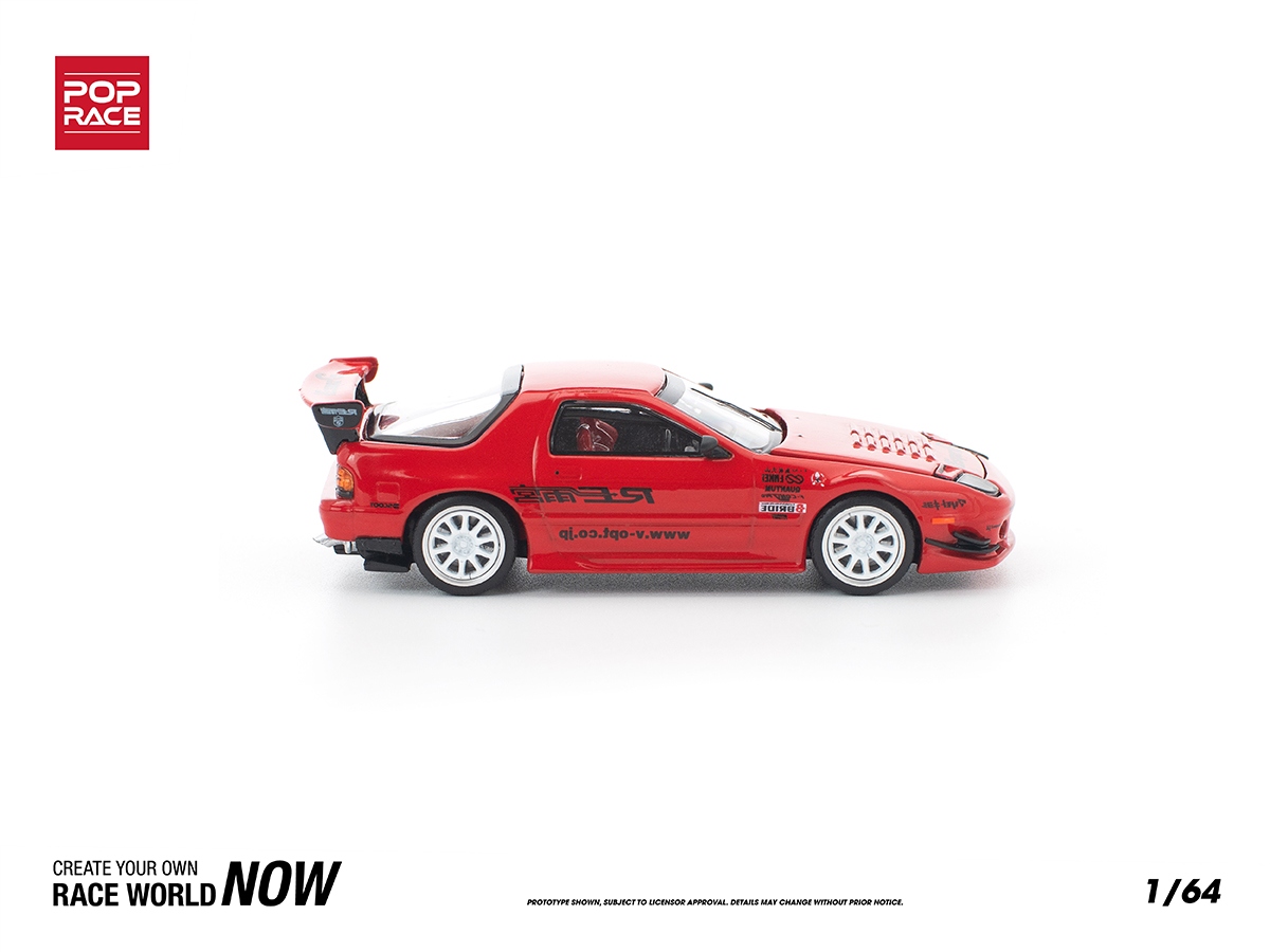 Mazda RX7 FC3S Re-Amemiya 1:64 POP RACE Vermelho - 20 anos! Loja