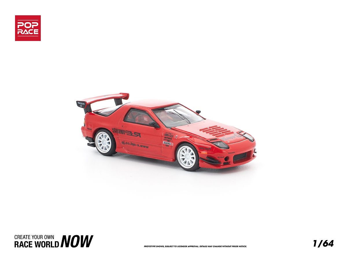 Mazda RX7 FC3S Re-Amemiya 1:64 POP RACE Vermelho - 20 anos! Loja