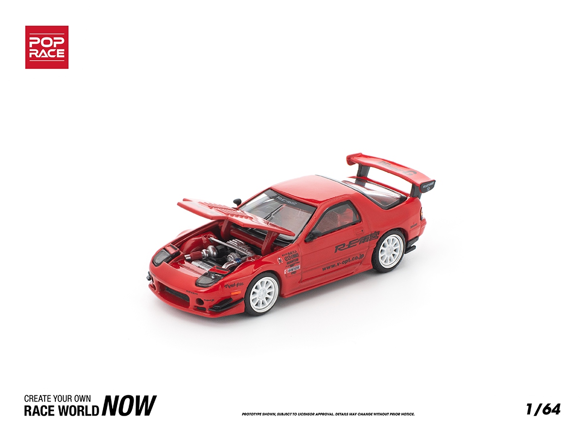ミニカー 1/43 Mazda RX-7 (FC3S) RE Amemiya Red Mazda RX7 FC3S Re-Amemiya 1:64 POP RACE Vermelho - 20 anos! Loja