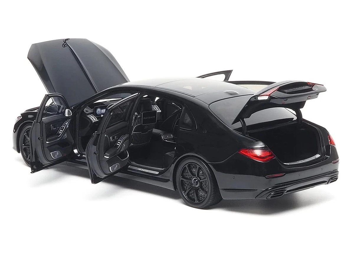 Mercedes Maybach S-Class Night Series 2023 1:18 Almost Real Preto