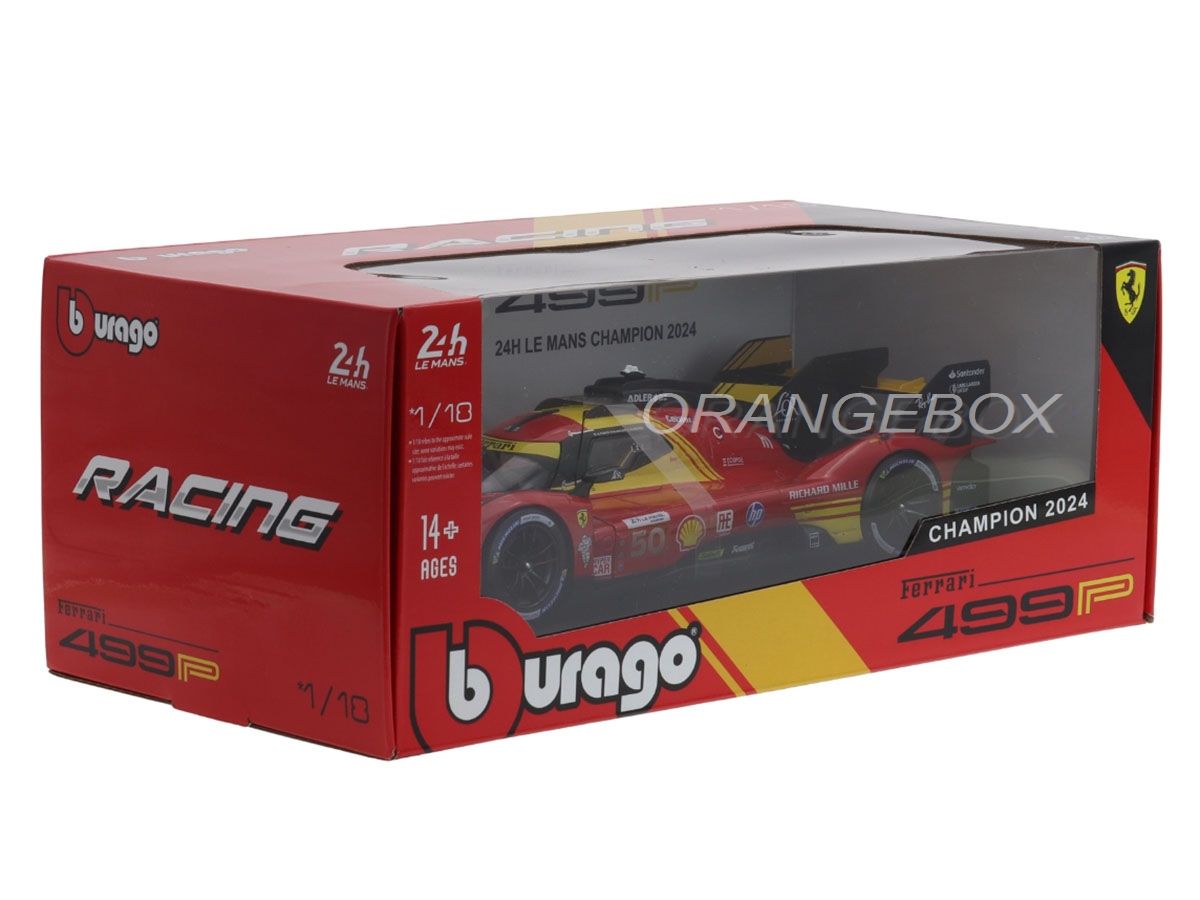 Ferrari 499P Campeão 24 Horas Le Mans 2024 1:18 Bburago - 20 anos
