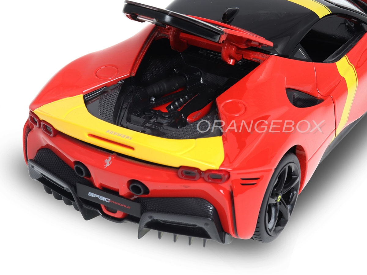 Ferrari SF90 Stradale Assetto Fiorano 50 1:18 Bburago Vermelho