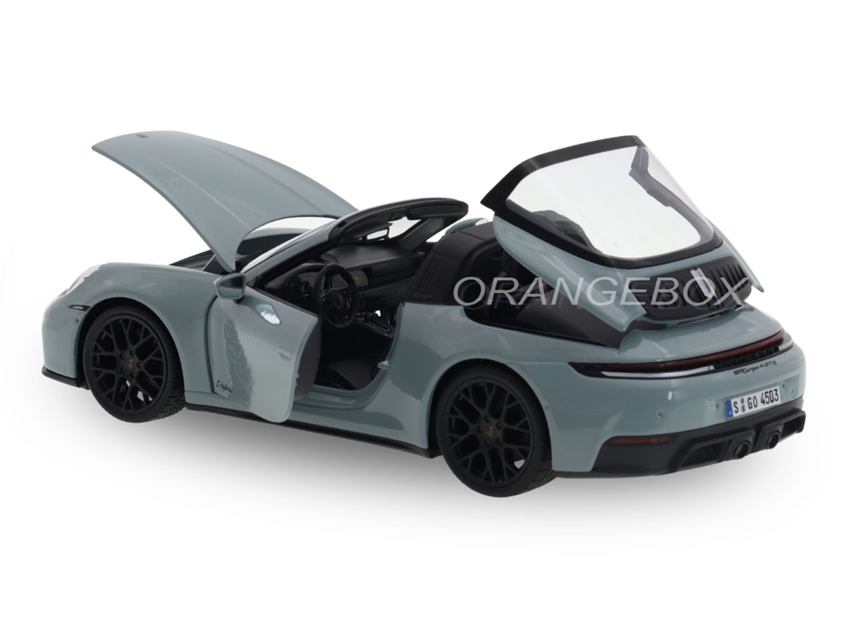 Porsche 911 Targa 4 GTS (992.2) 1:18 Maisto Cinza - 20 anos! Loja