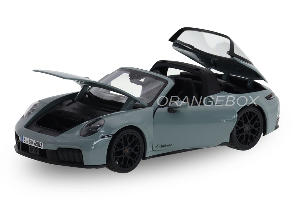 Porsche 911 Targa 4 GTS (992.2) 1:18 Maisto Cinza - 20 anos! Loja