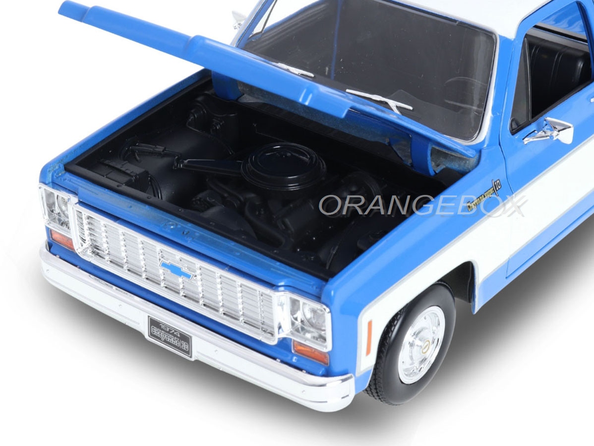 Chevrolet C10 Cheyenne Super Pick-Up 1974 1:18 Maisto Azul - 20