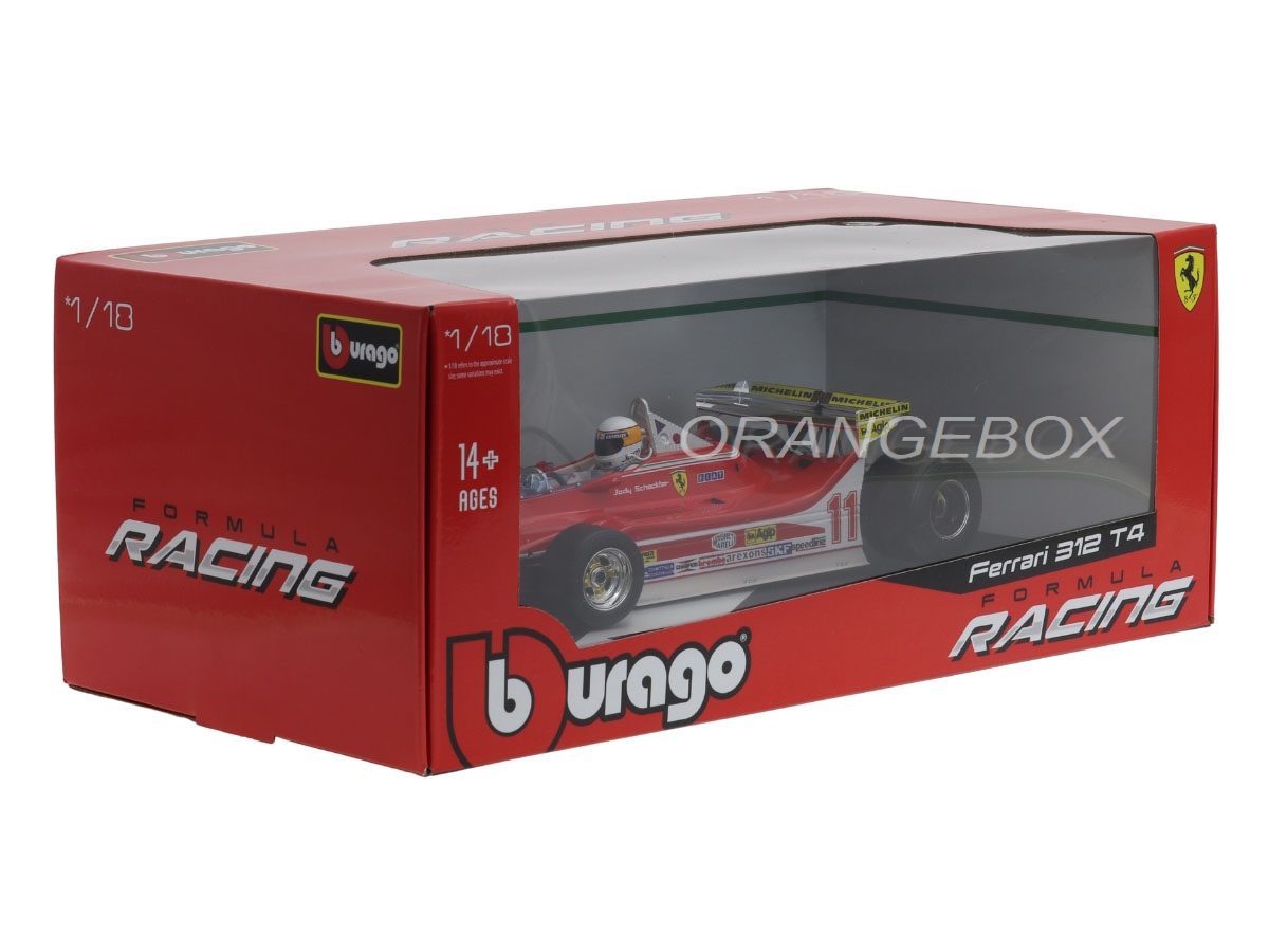 Fórmula 1 Ferrari 312T4 Jody Scheckter Campeão do Mundo 1979 1:18