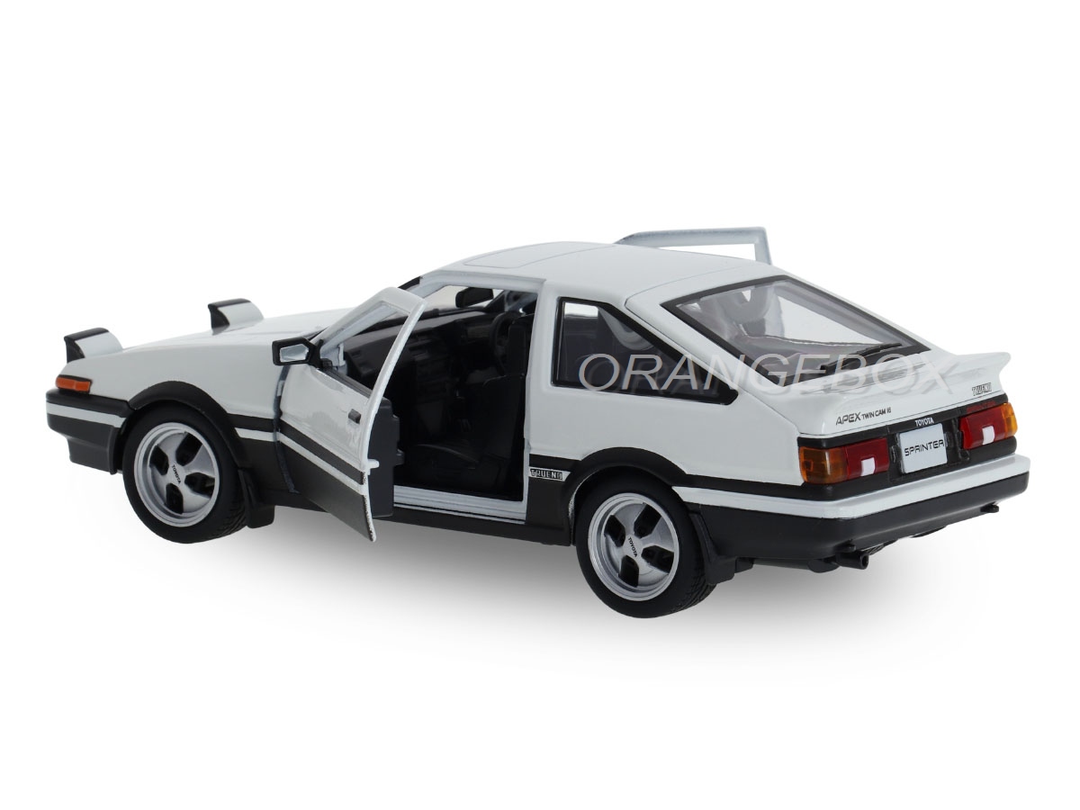 Toyota Sprinter Trueno AE86 1:24 Maisto Branco - 20 anos! Loja on