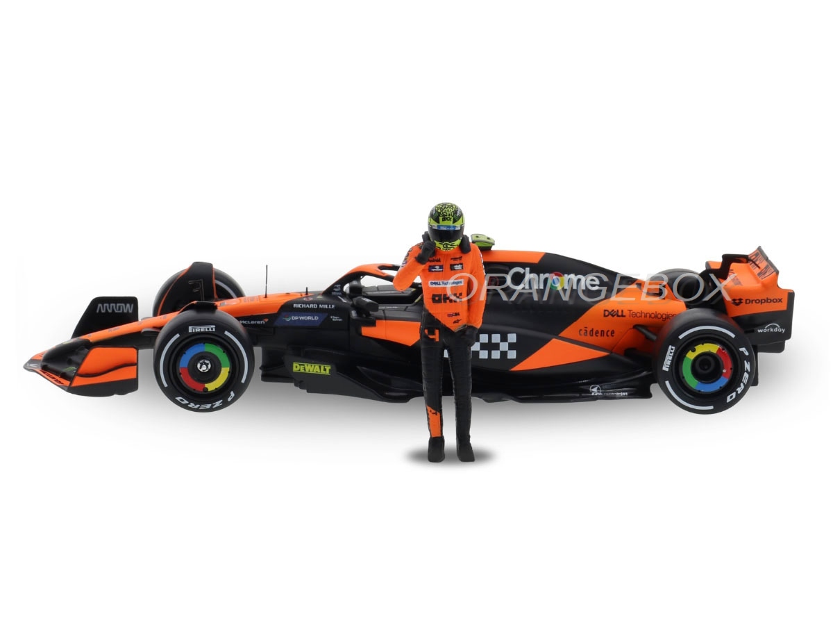 Fórmula 1 McLaren MCL38 Norris Winner Gp Miami 2024 c/ Piloto 1:24