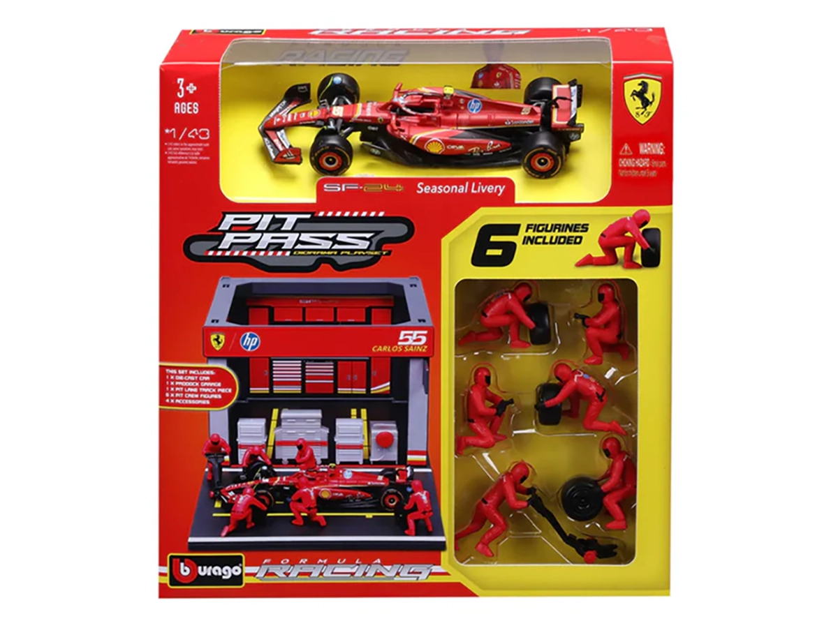 Fórmula 1 Pit Stop Ferrari SF24 Charles Leclerc 2024 1:43 Bburago