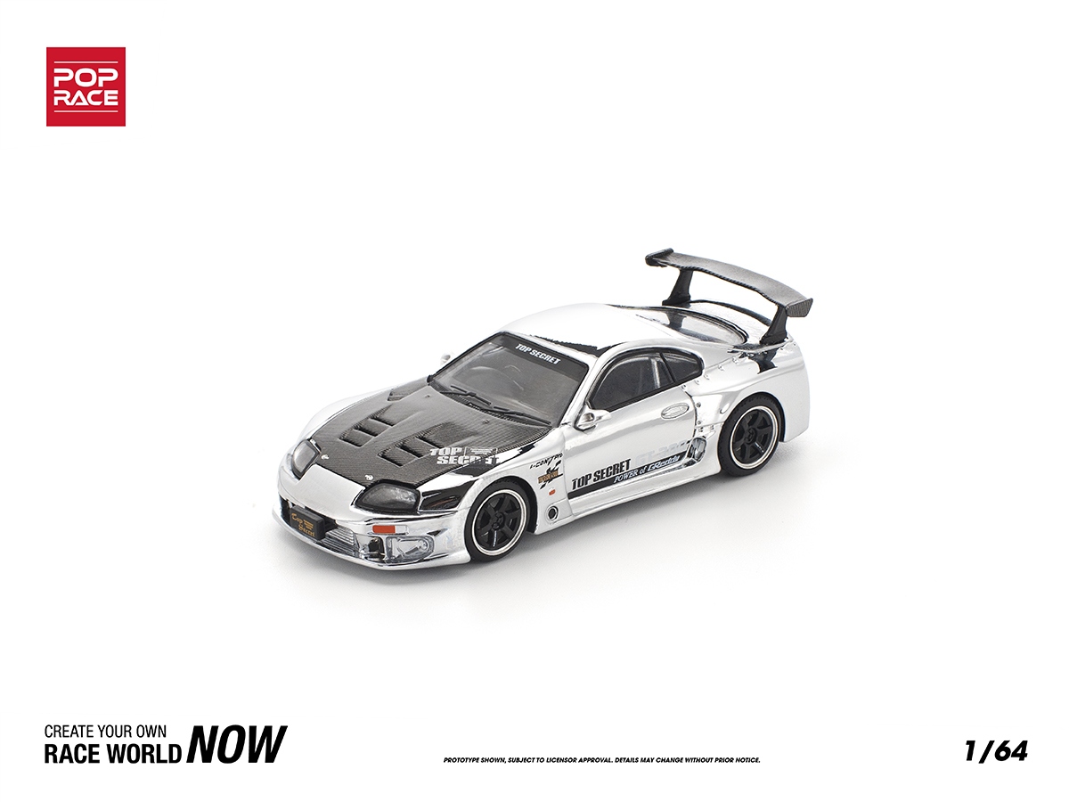 POPRACE SUPRA TOP SECRET スープラ 3台セット Toyota Supra GT300 TOP SECRET 1:64 POP RACE Chrome - 20 anos! Loja