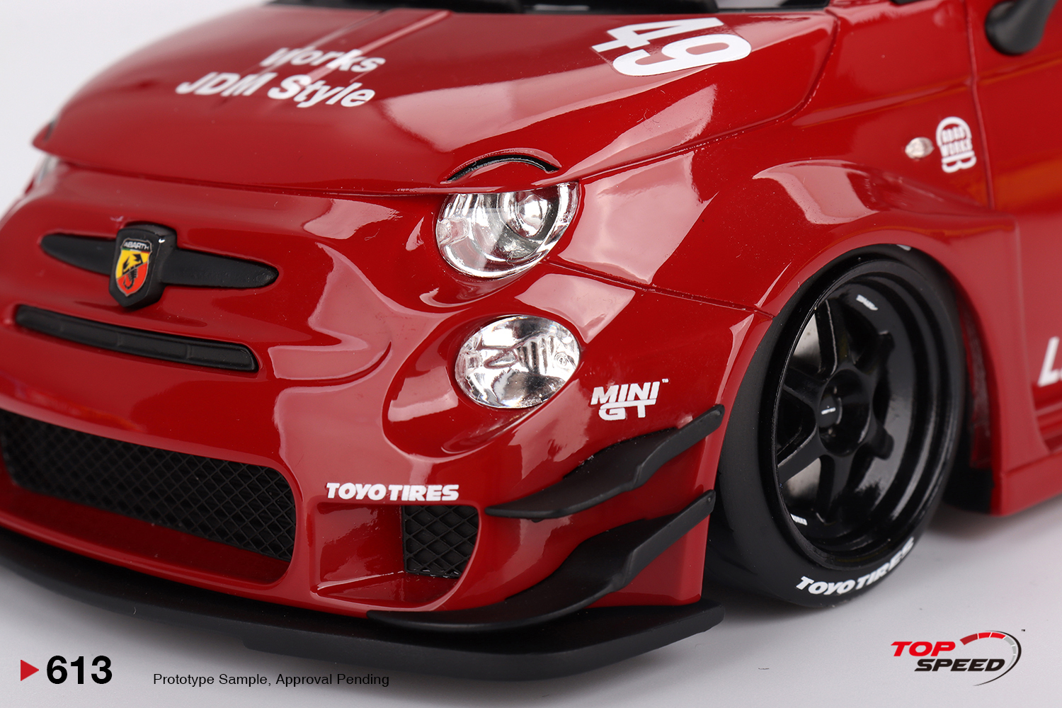 Fiat Abarth 595 Liberty Walk LB-WORKS x Abas Works 1:18 TopSpeed