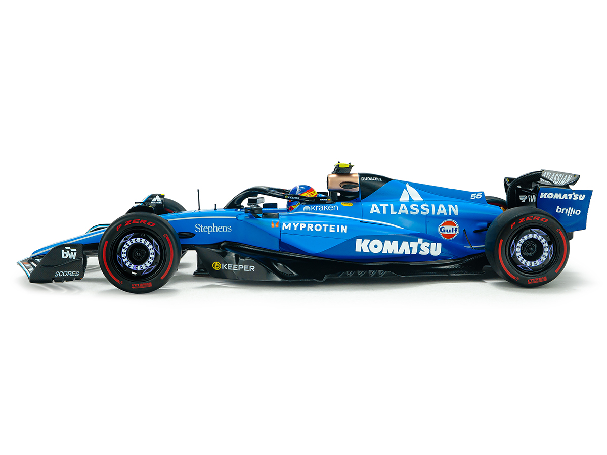 ミニカー Atlassian Williams Racing FW47 2025 Fórmula 1 Williams FW47 Carlos Sainz GP Austrália 2025 1:18 Solido