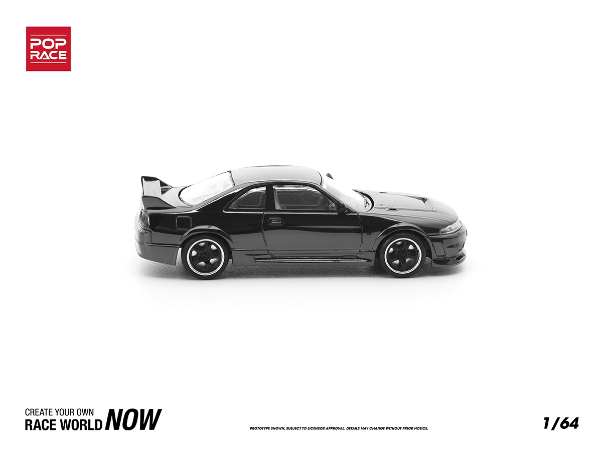 Nissan Skyline GT-R R33 1:64 POP RACE Dark Chrome Series - 20 anos