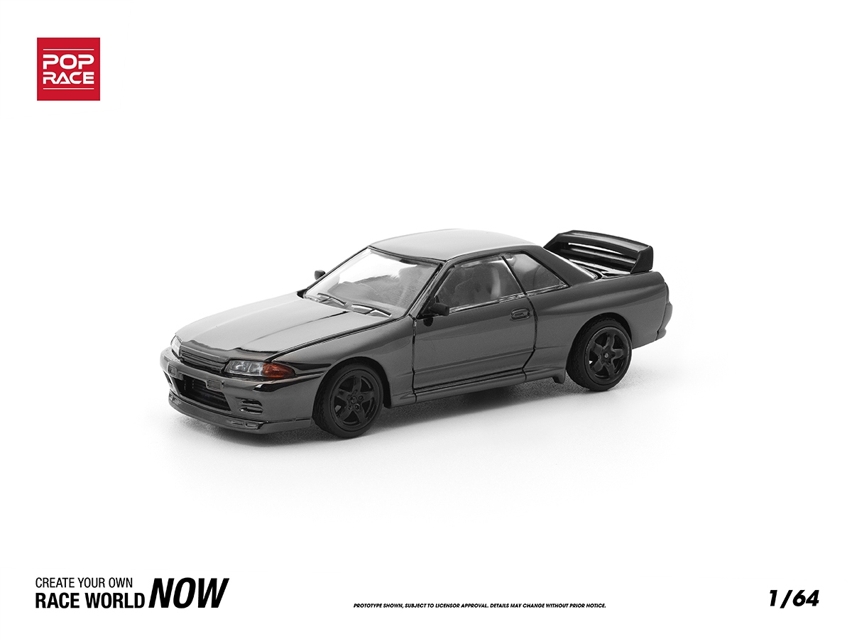 ミニカー SKYLINE GT-R R32 Nissan Skyline GT-R R32 1:64 POP RACE Dark Chrome Series - 19 anos