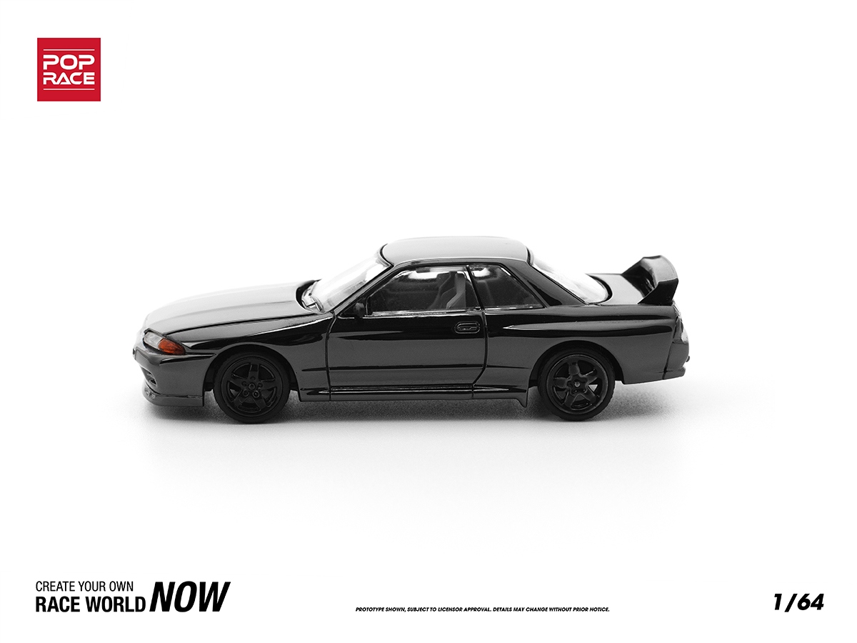 Nissan Skyline GT-R R32 1:64 POP RACE Dark Chrome Series - 20 anos