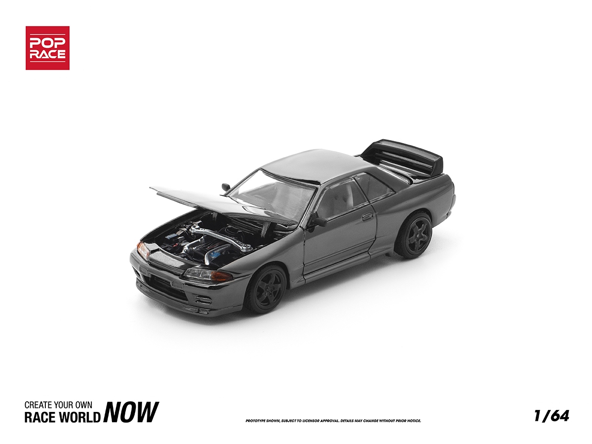 Nissan Skyline GT-R R32 1:64 POP RACE Dark Chrome Series - 20 anos