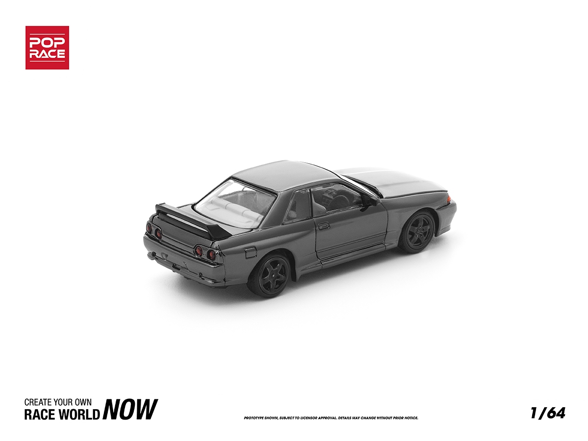 Nissan Skyline GT-R R32 1:64 POP RACE Dark Chrome Series - 20 anos