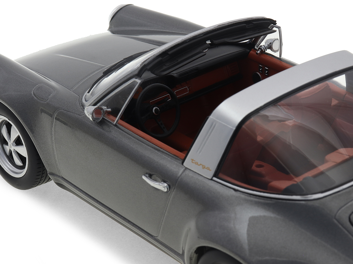 Porsche 911 Targa Singer – Miniature KK-Scale 1/18 – Métal Gris – Neuve