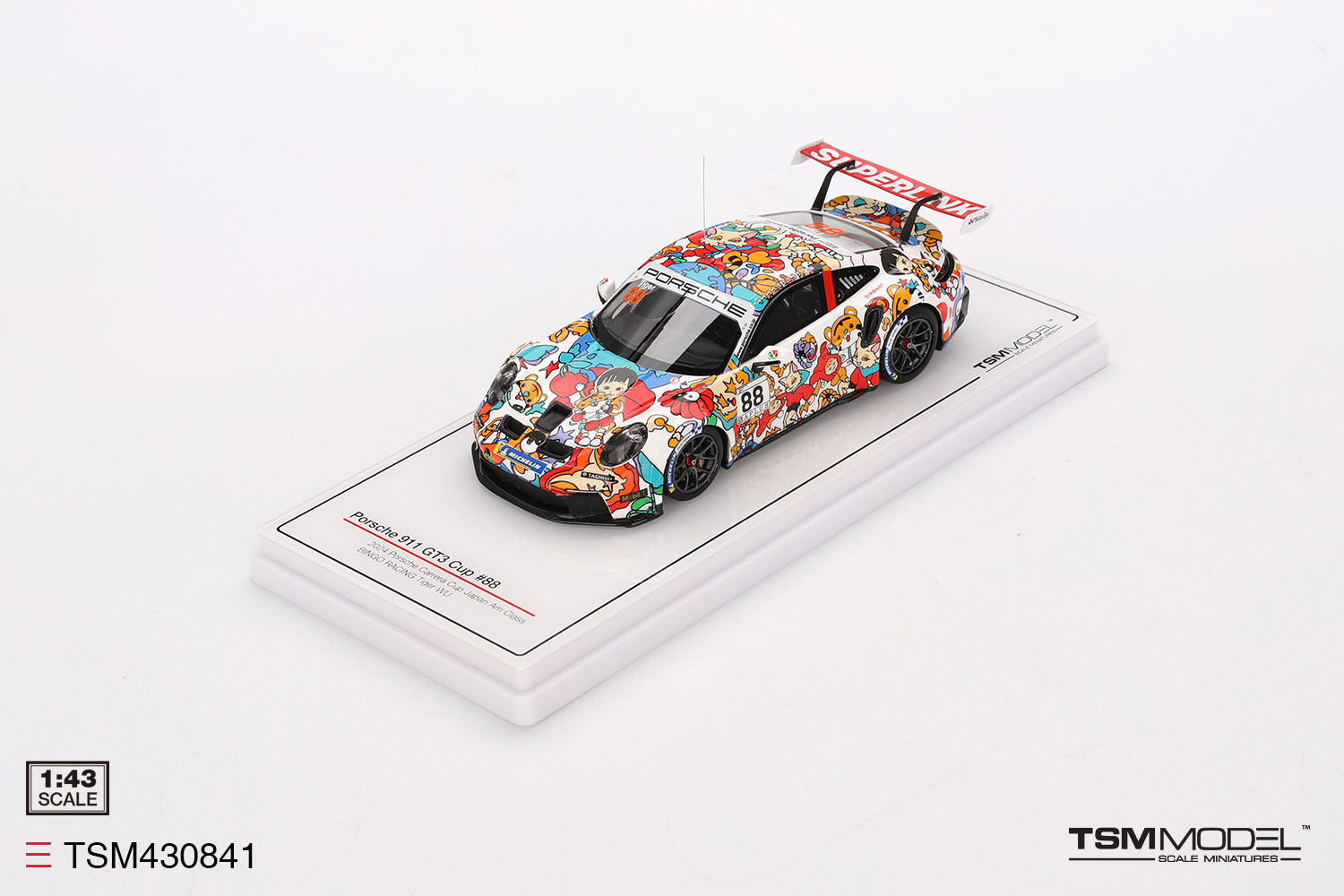 Porsche 911 GT3 Cup BINGO RACING Tiger WU 2024 Japan Am Class 1:43