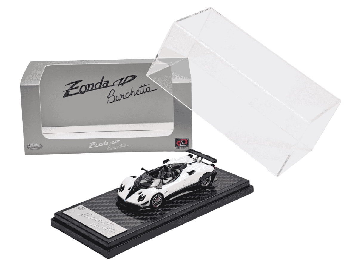 Pagani Zonda HP Barchetta 2017 1:64 LCD Models Branco - 20 anos