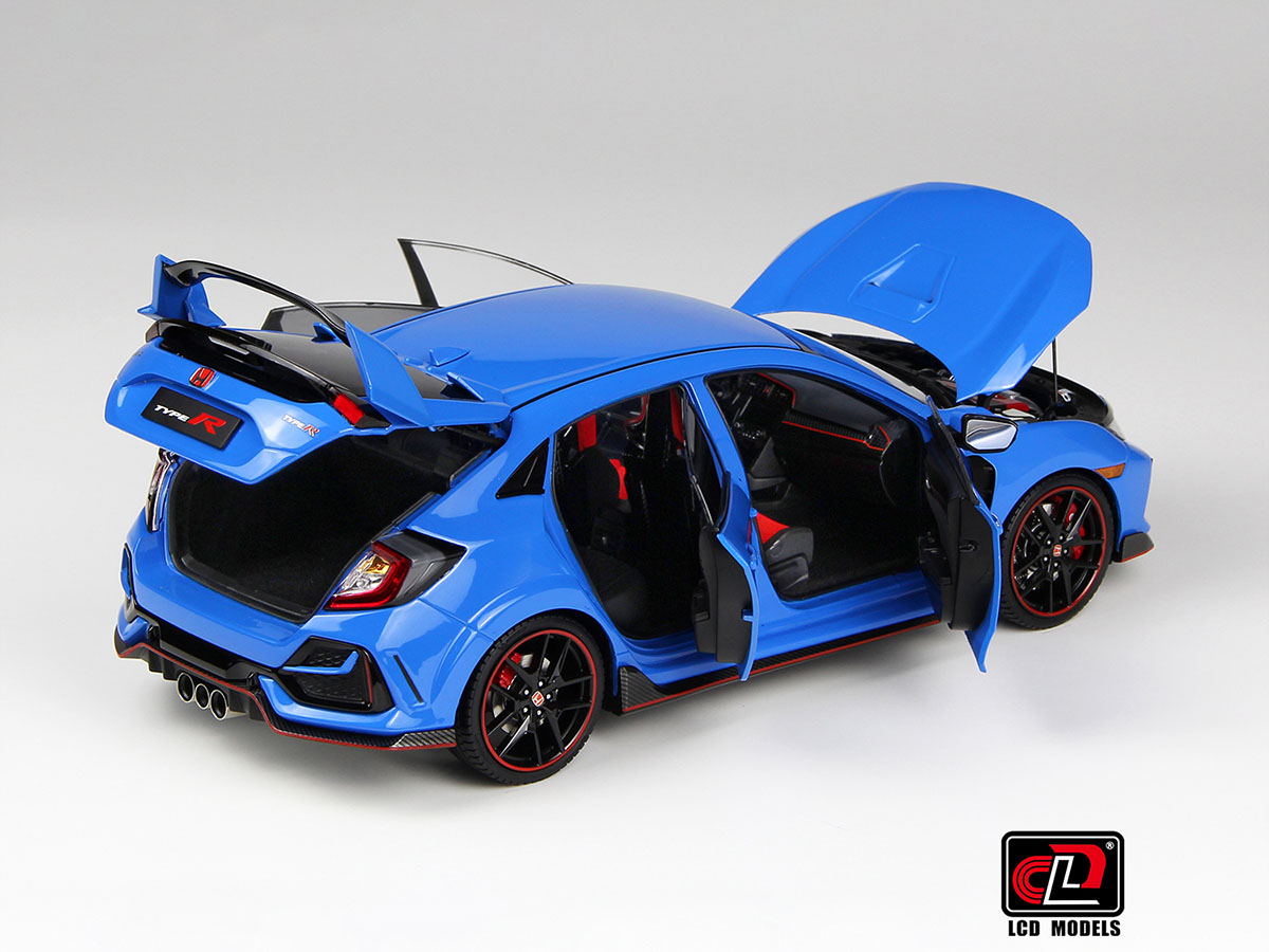 Honda Civic Type R FK8 2020 1:18 LCD Models Azul - 20 anos! Loja