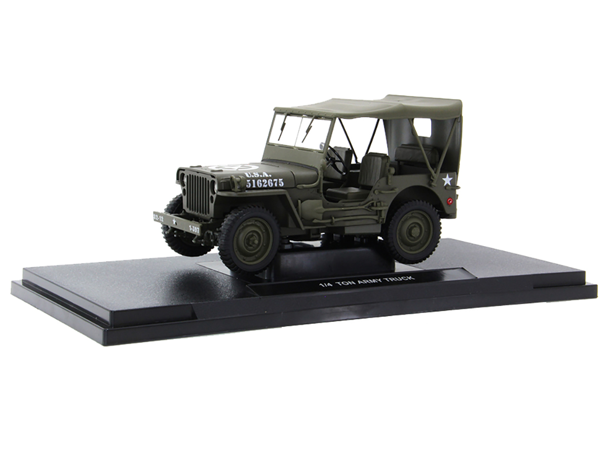 Jeep Willys 1/4 Ton Army Truck 1:18 Welly (c/ capota) - 20 anos