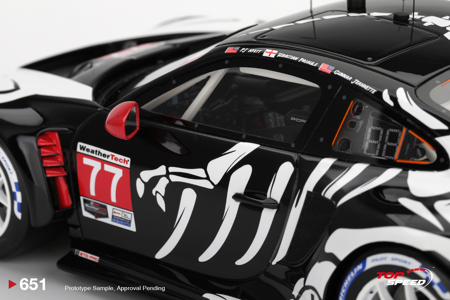 Porsche 911 GT3 R #77 AO Racing 2025 IMSA Petit Le Mans 1:18
