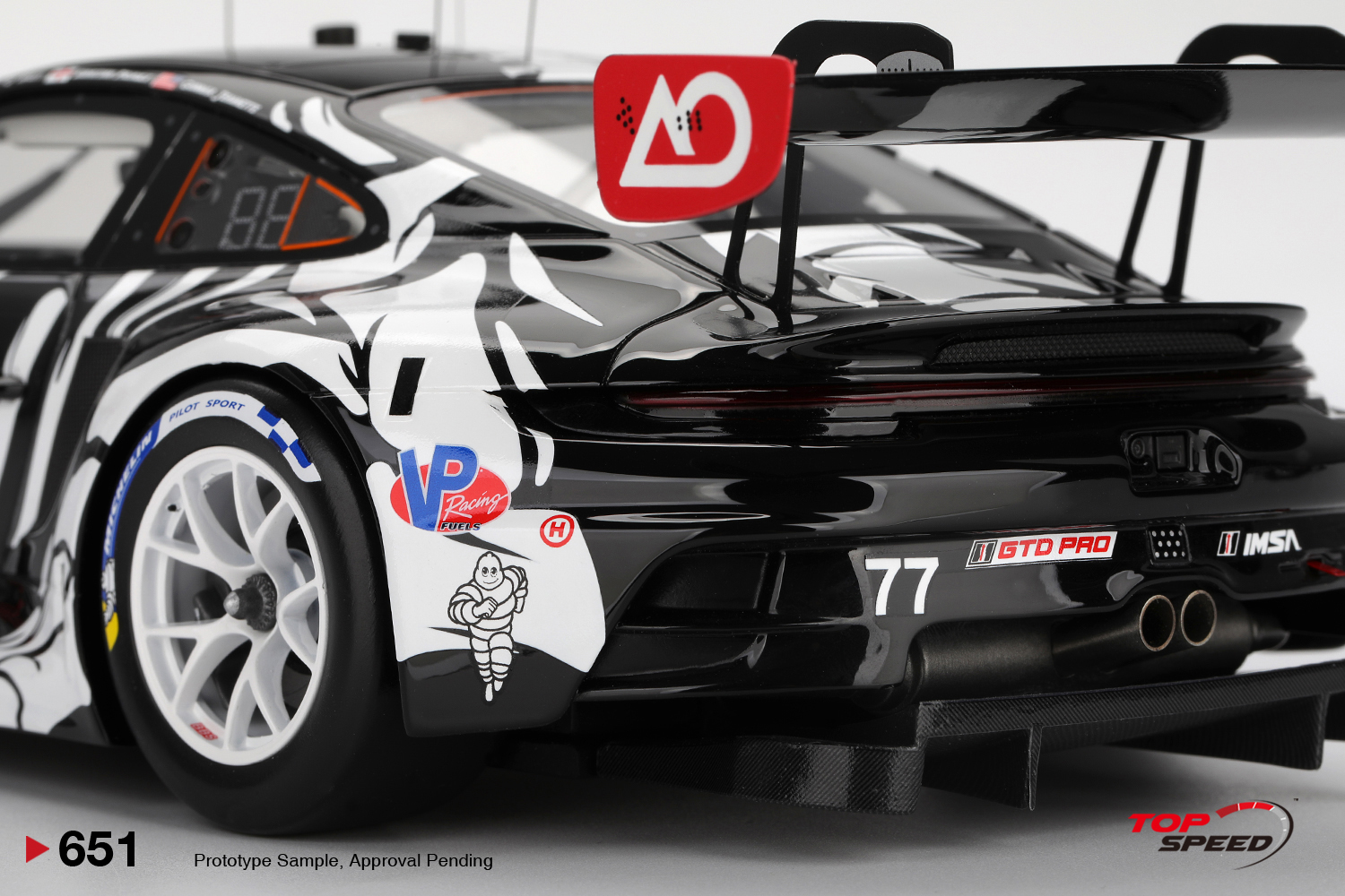 Porsche 911 GT3 R #77 AO Racing 2025 IMSA Petit Le Mans 1:18