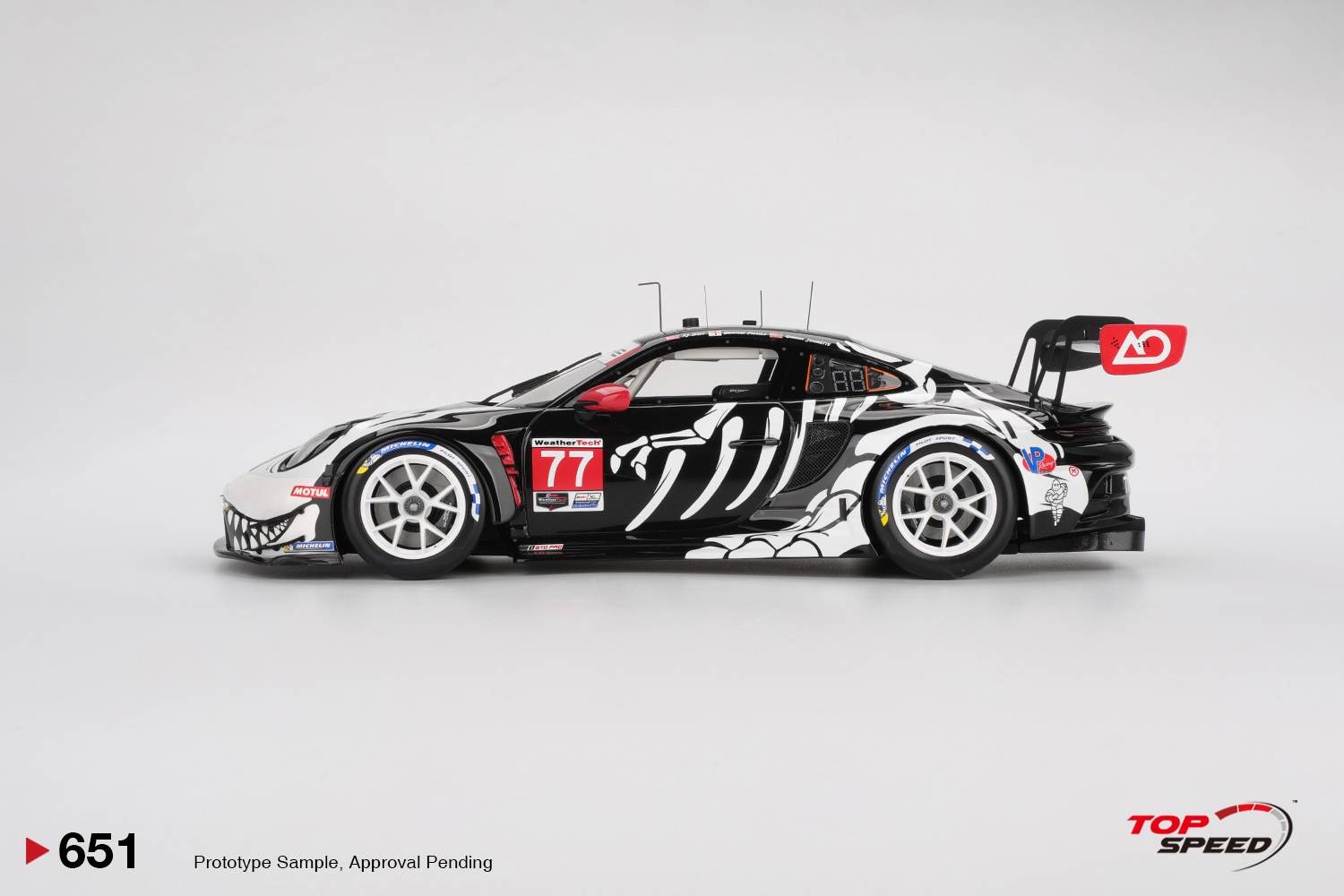 Porsche 911 GT3 R #77 AO Racing 2025 IMSA Petit Le Mans 1:18