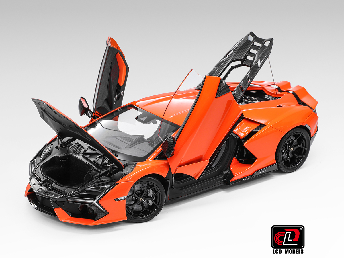 Lamborghini Revuelto 1:18 LCD Models Laranja - 20 anos! Loja on