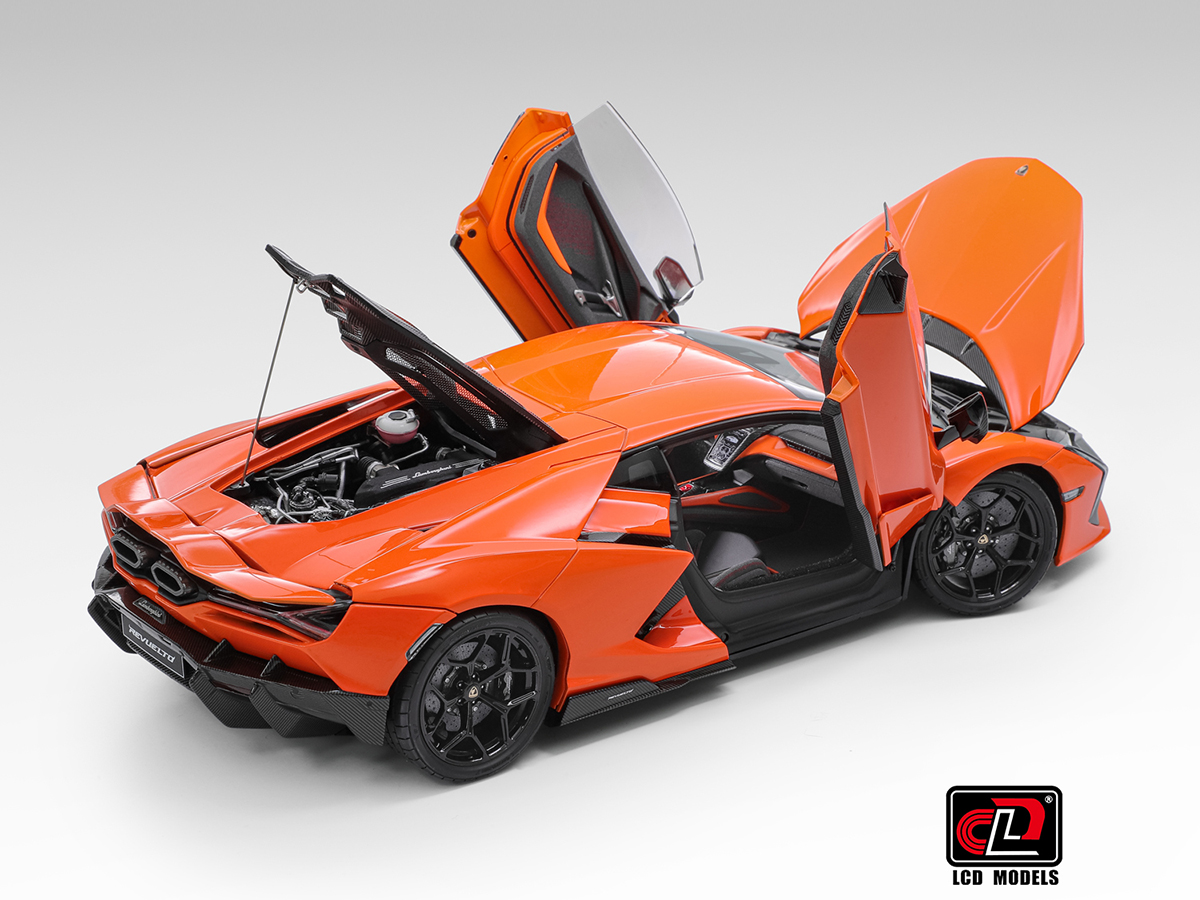 Lamborghini Revuelto 1:18 LCD Models Laranja - 20 anos! Loja on