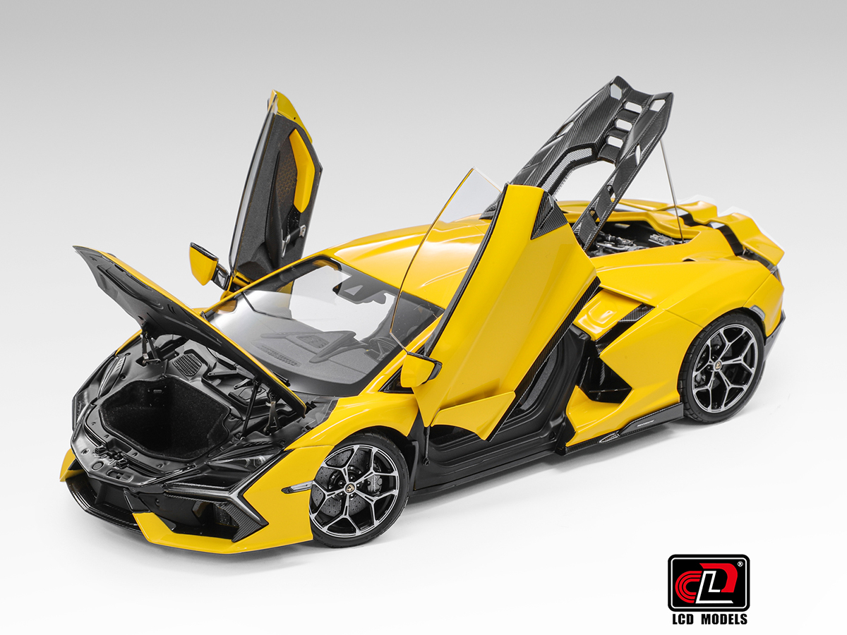 Lamborghini Revuelto 1:18 LCD Models Amarelo - 20 anos! Loja on