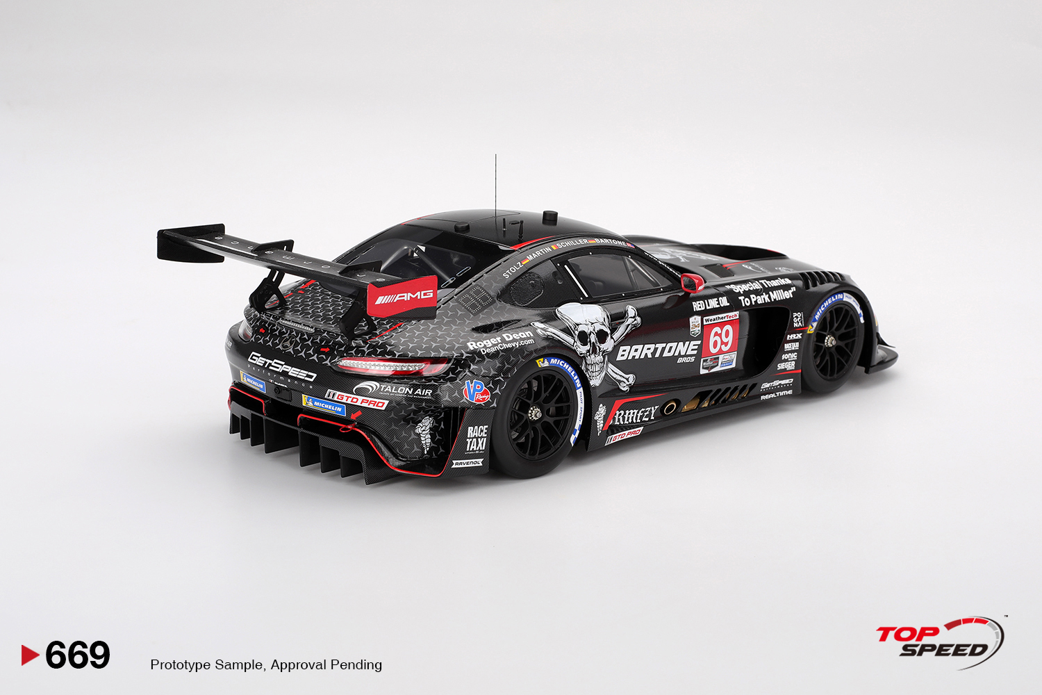 Mercedes AMG GT3 EVO GetSpeed 2025 IMSA 24Hs Daytona 1:18 TopSpeed