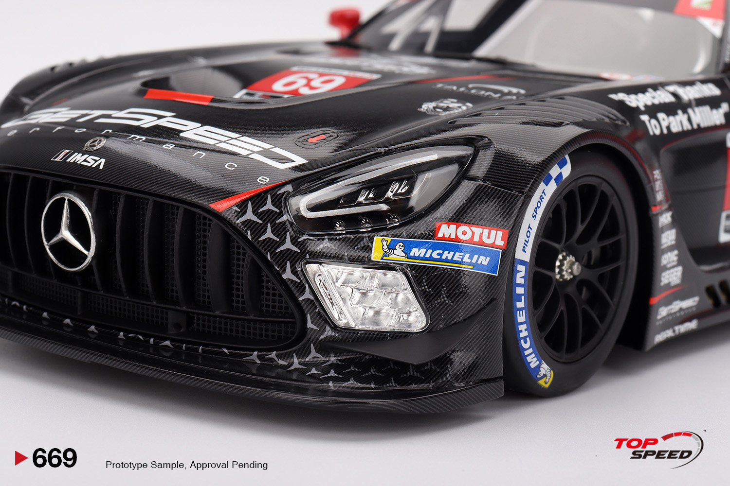Mercedes AMG GT3 EVO GetSpeed 2025 IMSA 24Hs Daytona 1:18 TopSpeed