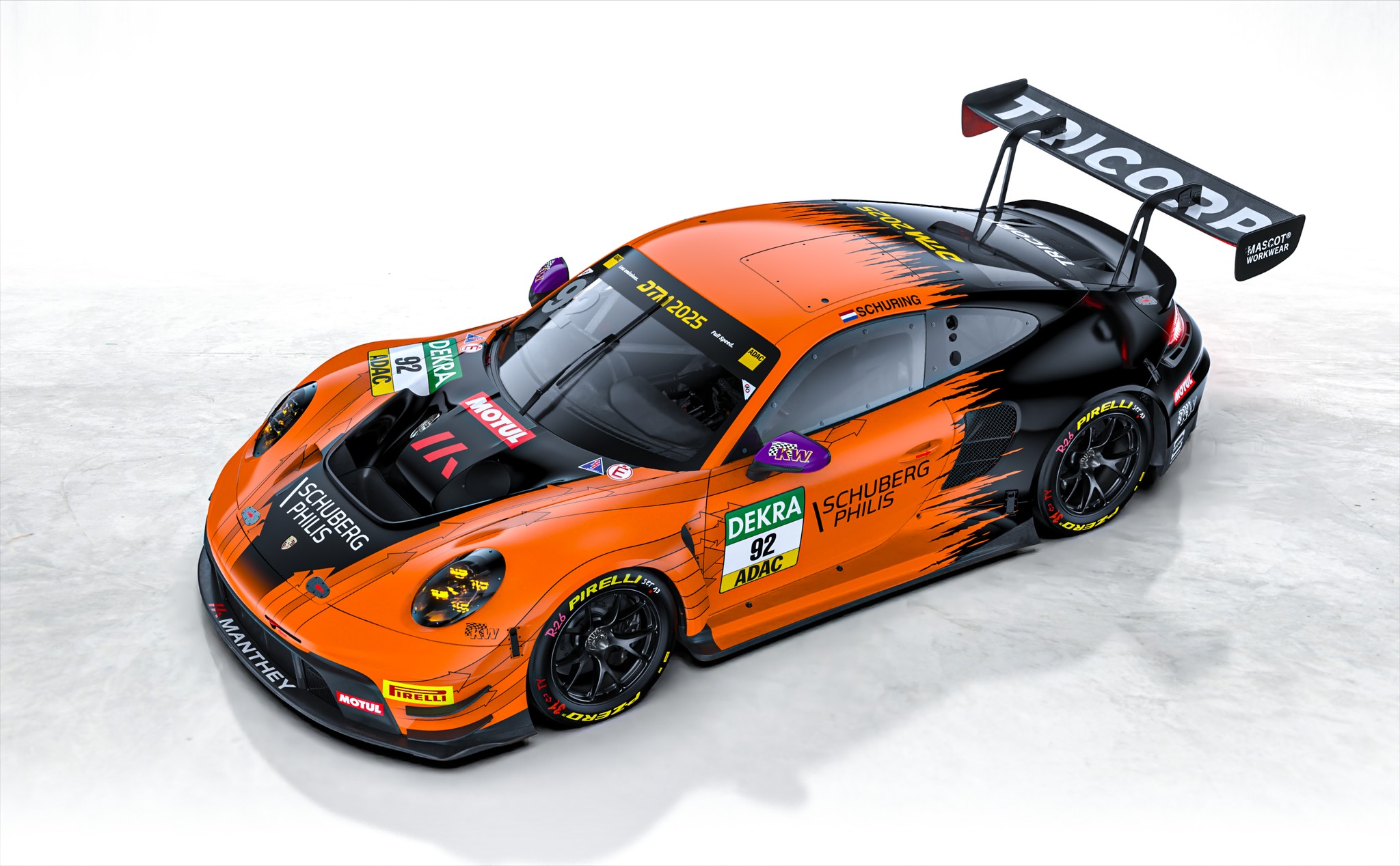 Porsche 911 GT3 R No.92 Manthey Junior Team DTM 2025 1:64 Spark