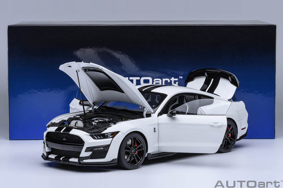 Ford Mustang Shelby GT500 1:18 Autoart Branco - 20 anos! Loja on