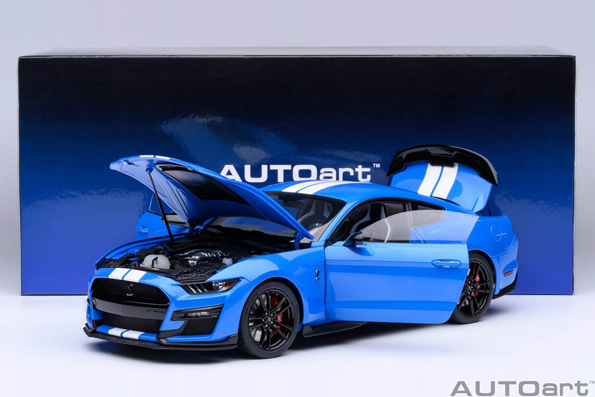 Ford Mustang Shelby GT500 1:18 Autoart Azul - 20 anos! Loja on