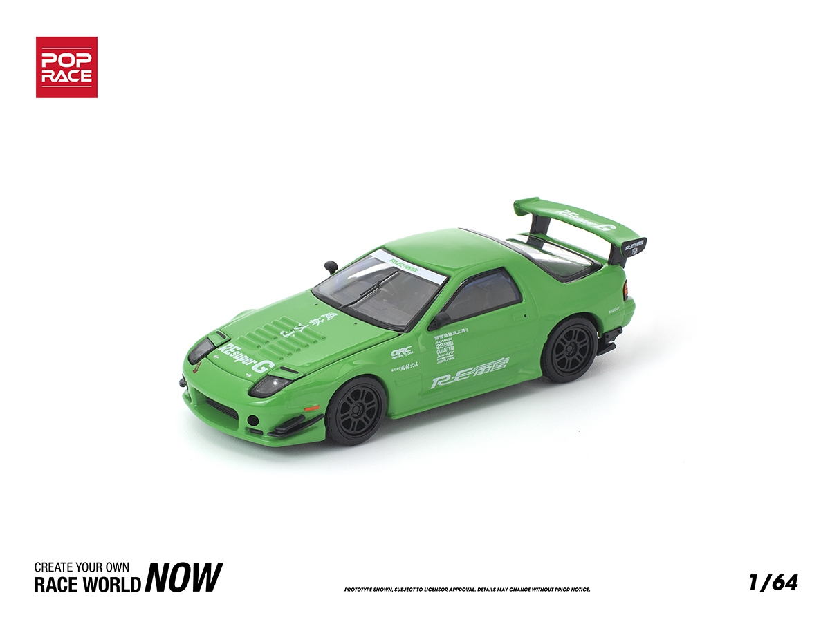 Mazda RX7 (FC3S) Re-Amemiya 1:64 POP RACE Verde - 20 anos! Loja on