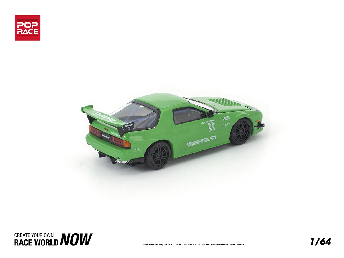 Mazda RX7 (FC3S) Re-Amemiya 1:64 POP RACE Verde - 20 anos! Loja on
