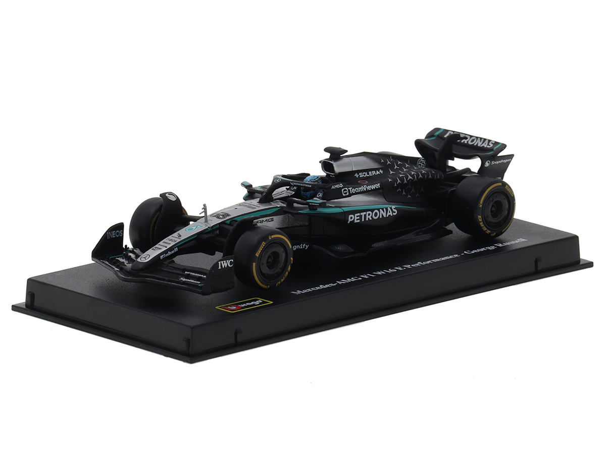 Fórmula 1 Mercedes AMG W16 Russel 2025 1:43 Bburago c/ Display e