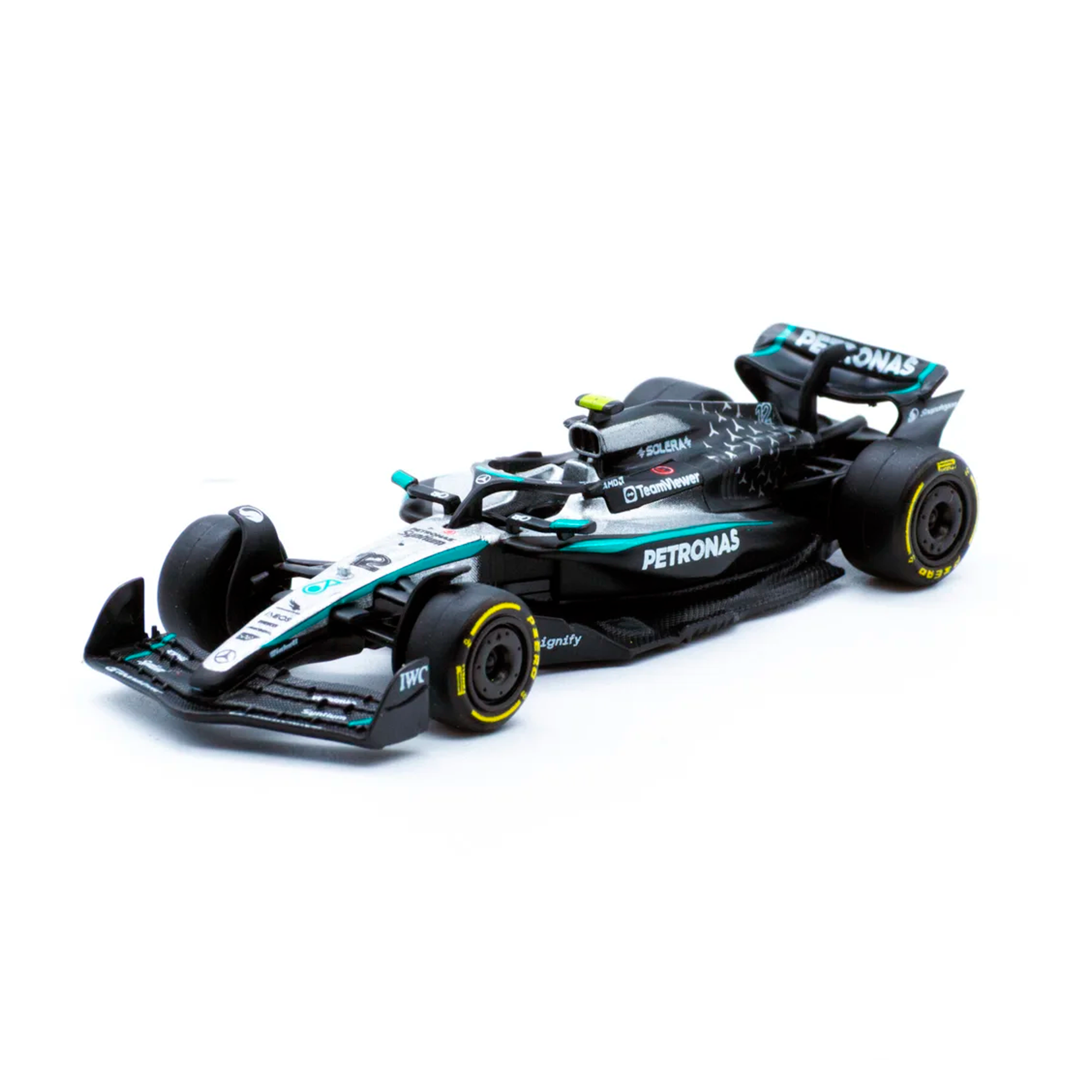 Fórmula 1 Mercedes AMG W16 George Russel 2025 1:64 Bburago - 20