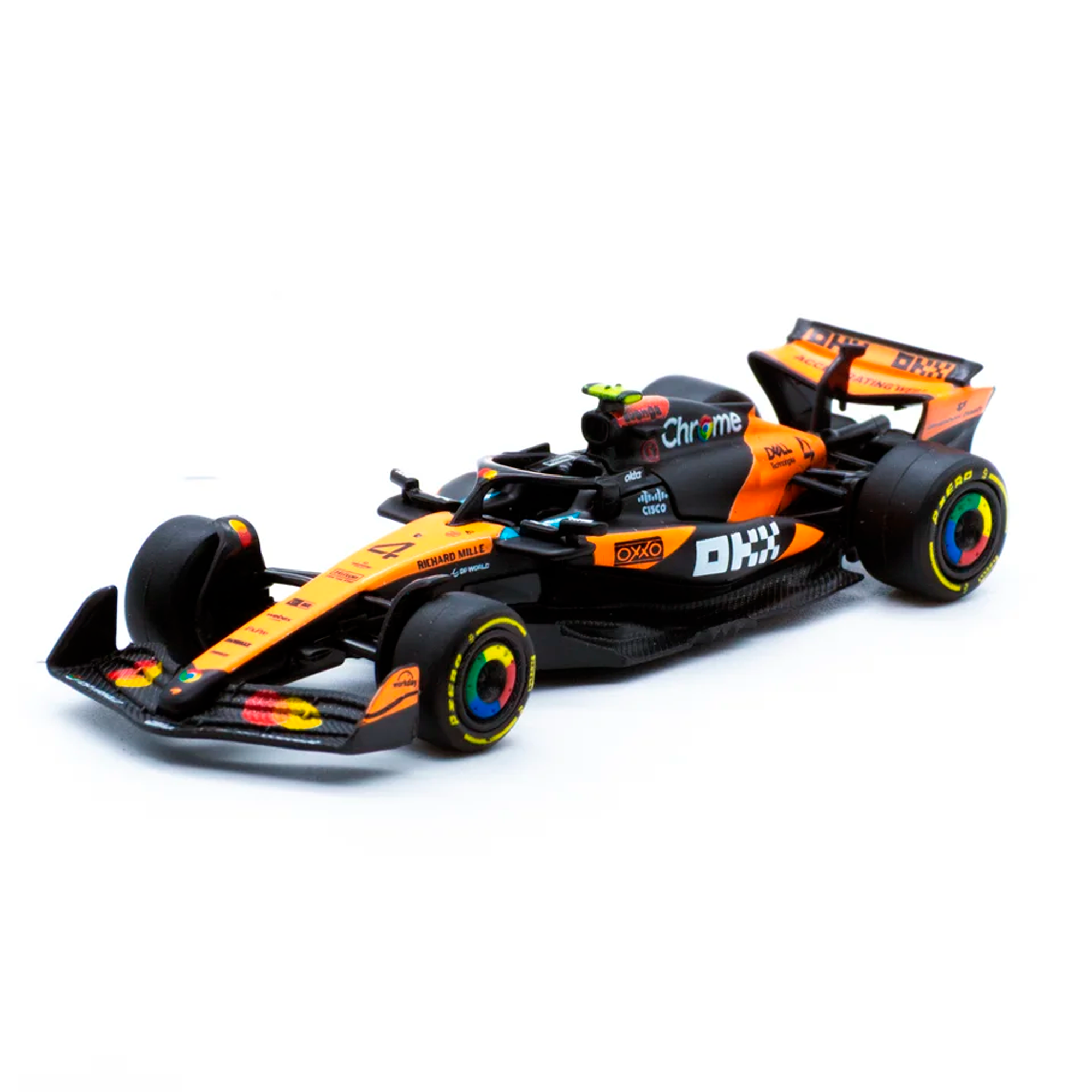 Fórmula 1 McLaren MCL39 Lando Norris 2025 1:64 Bburago - 20 anos