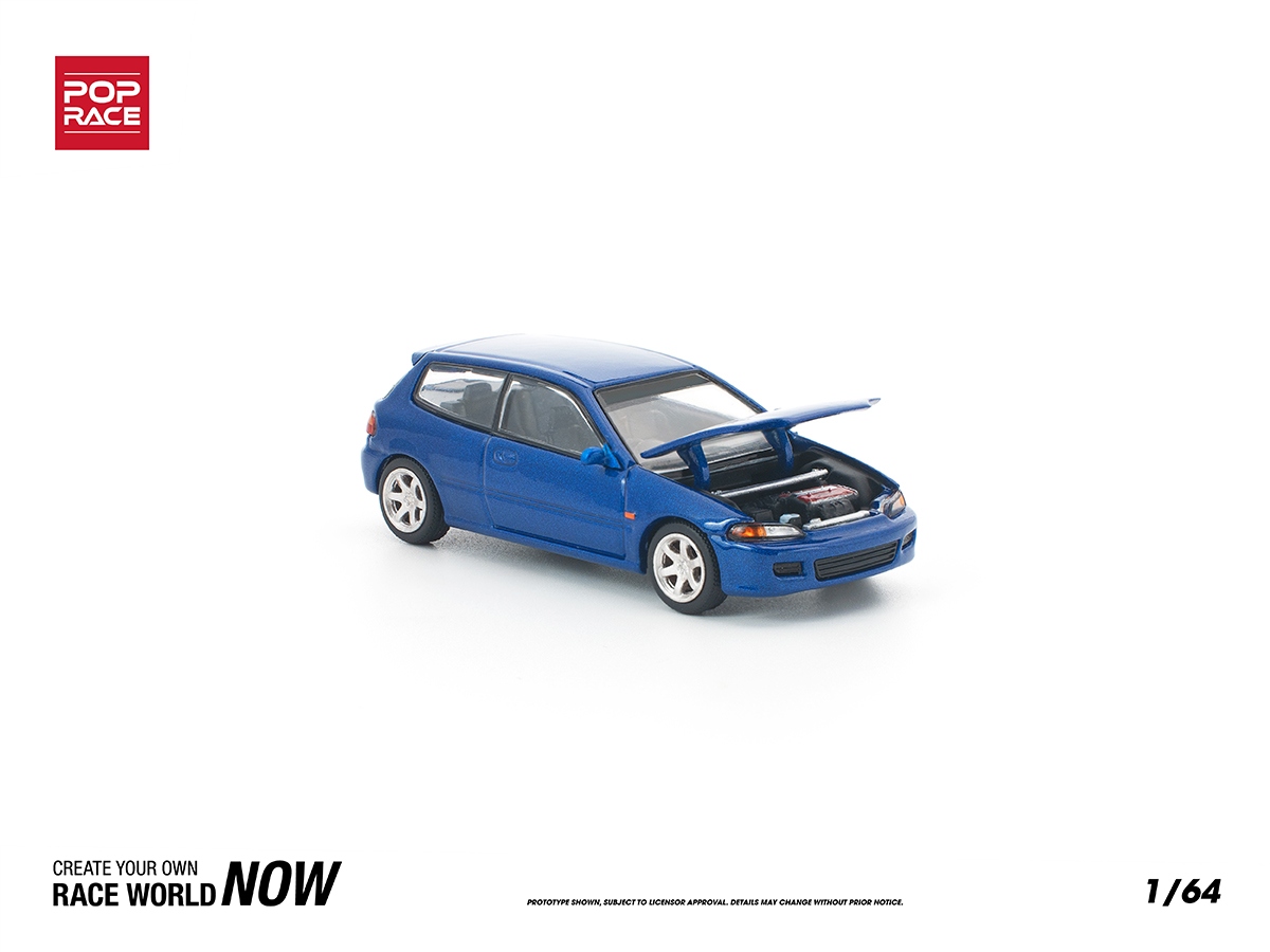 Honda Civic (EG6) 1:64 POP RACE Azul - 20 anos! Loja on-line de