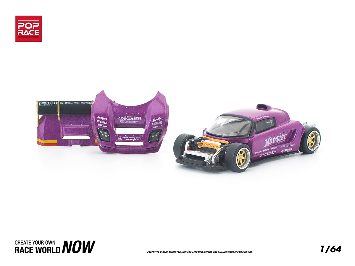 Lotus Elise Pandem Body Kit 1:64 POP RACE Purple - 20 anos! Loja