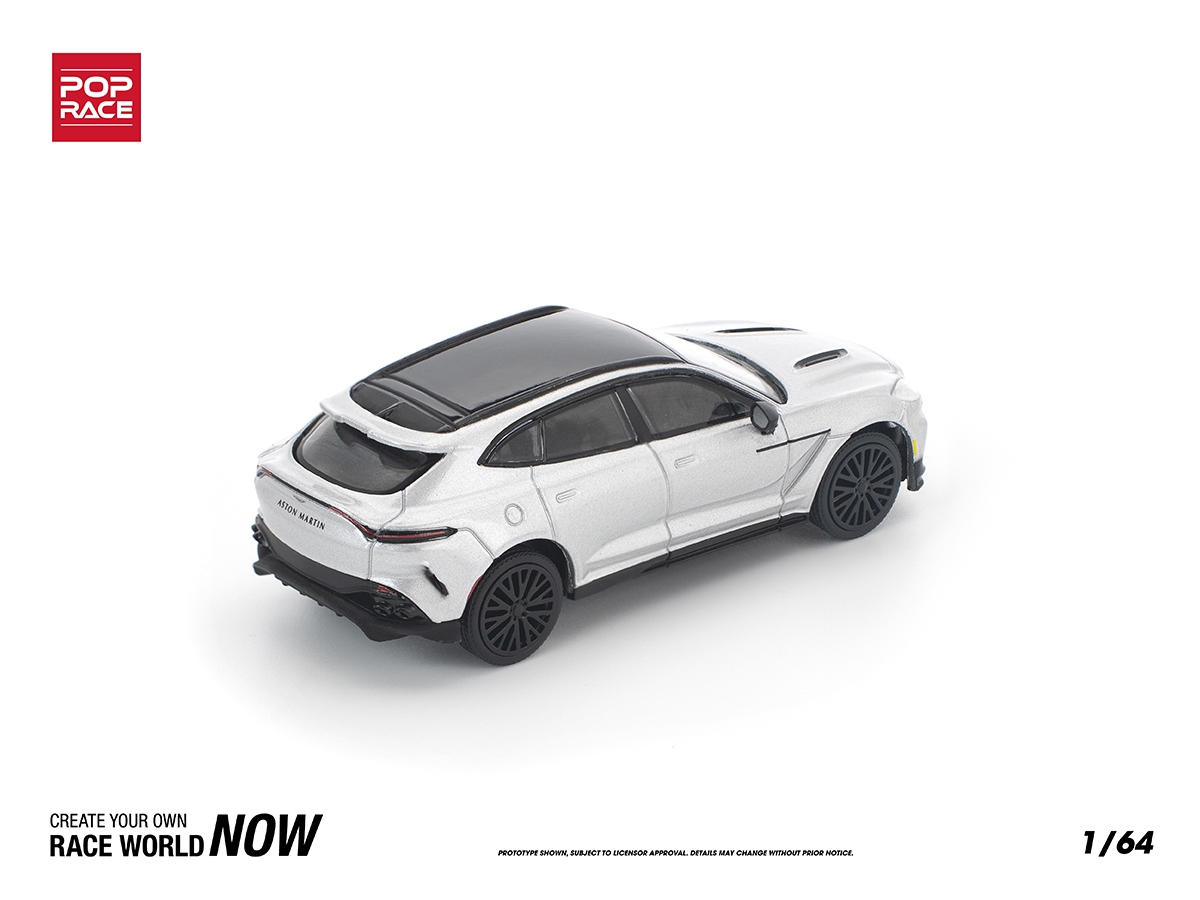 Aston Martin DBX 707 1:64 POP RACE Prata - 20 anos! Loja on-line