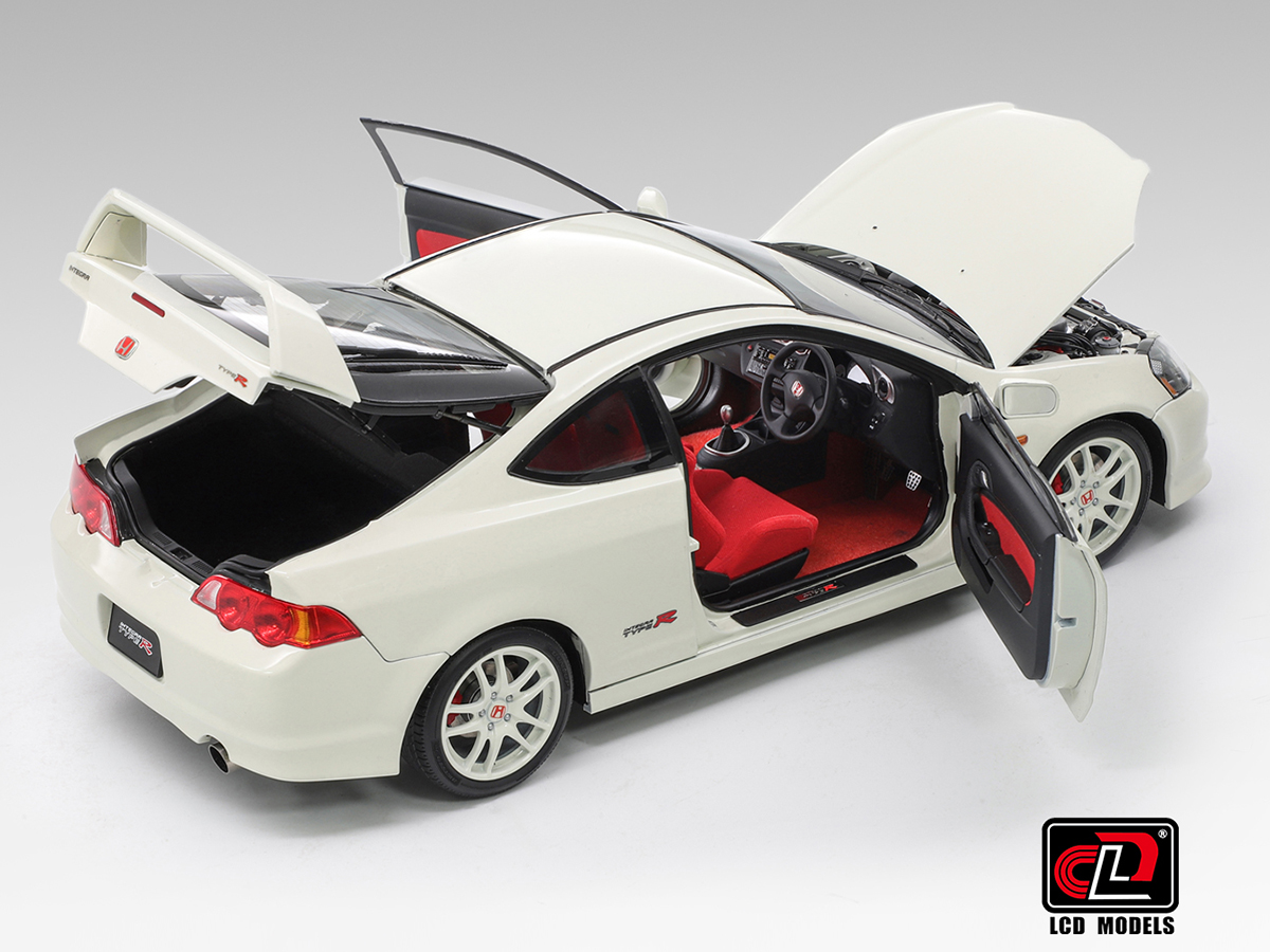 自動車 Honda Integra Type R DC5 & Civic SiR EF9 Honda Integra Type R DC5 1:18 LCD Models Branco - 20 anos! Loja on