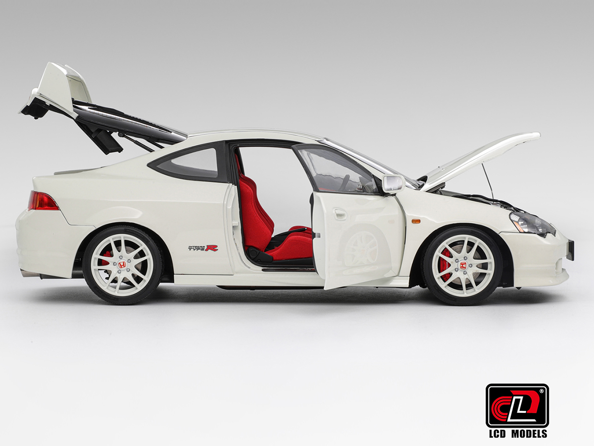 自動車 Honda Integra Type R DC5 & Civic SiR EF9 Honda Integra Type R DC5 1:18 LCD Models Branco - 20 anos! Loja on